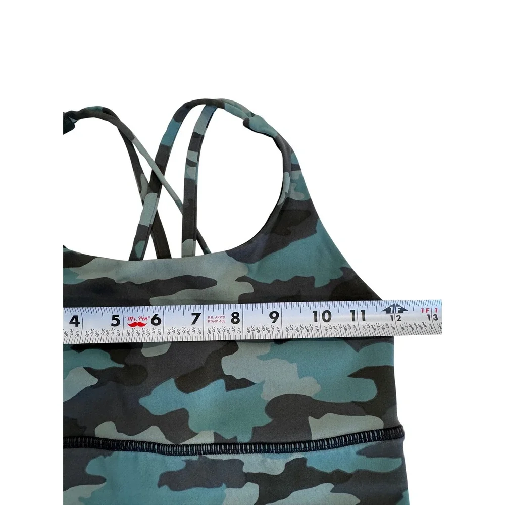Lululemon Energy Bra First Release 4 Camo Strappy Yoga Run Rare